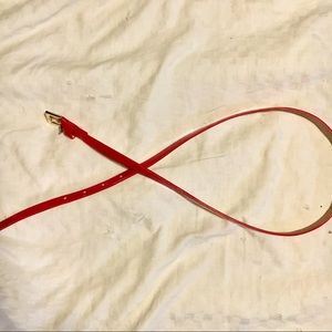 Red Skinny Belt